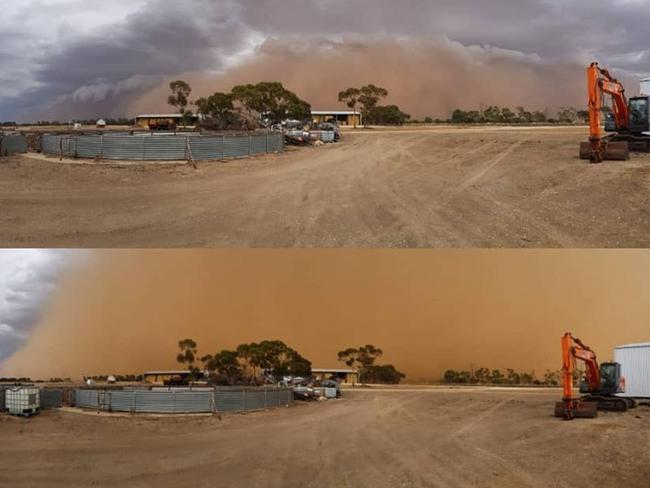 It took a matter of minutes for the storm to sweep in. Picture: Tim Pleasance