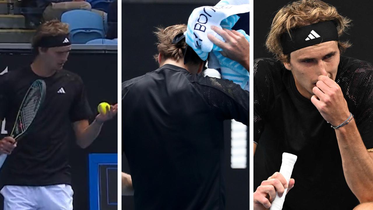 Alexander Zverev was bundled out of the Australian Open second round.