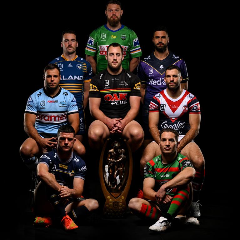 NRL captains ahead of last year’s finals. Picture: NRL Photos