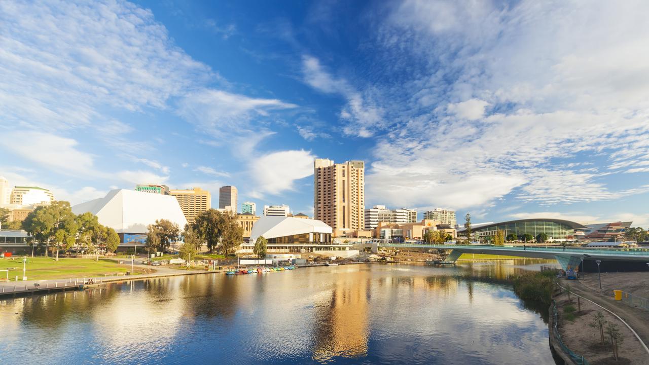 Adelaide city centre across the River Torrens. 