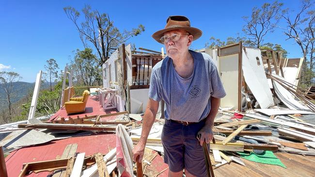 The home of Len la Tours which was totally destroyed by deadly storms in December 2023. Picture: NCA NewsWire / Scott Powick