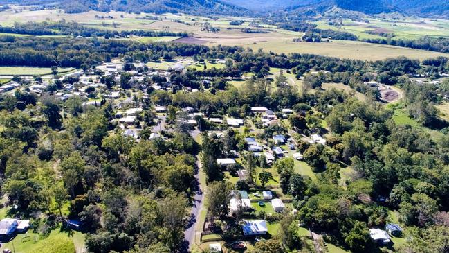 The township of Finch Hatton as seen from the air. Picture: Heidi Petith