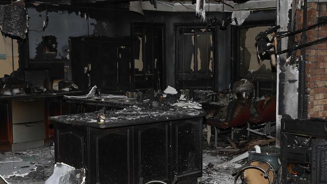 The inside of the house after the fire.