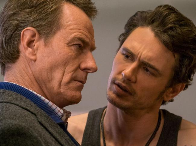 Bryan Cranston and James Franco in a scene from the film Why Him?