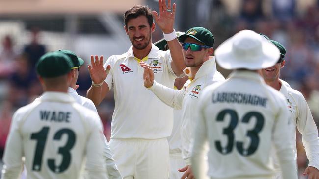 Mitchell Starc got among the wickets in Worcester but leaked a lot of runs.