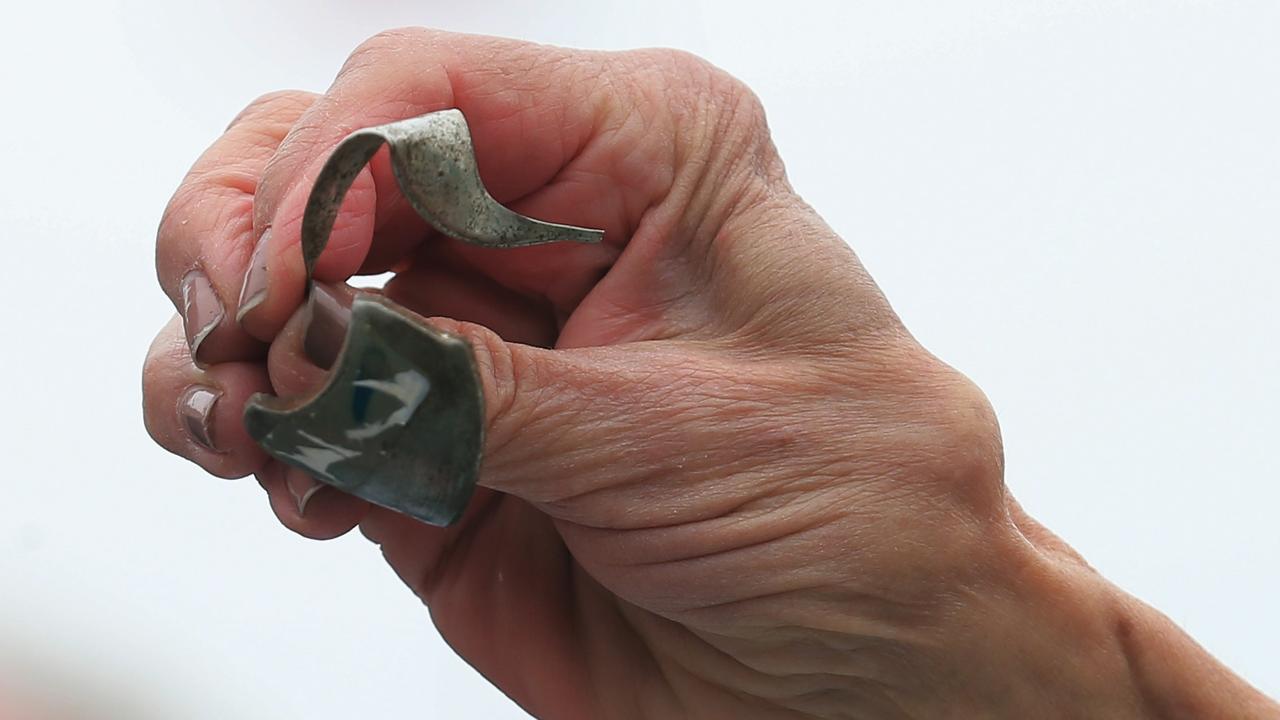 Metal shrapnel from a defective Takata airbag.