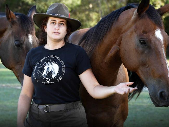 Hoofbeats Sanctuary mental health support service is currently under threat by the Sunshine Coast Council. Pictured, Marie Rene program director. Photo: Patrick Woods.