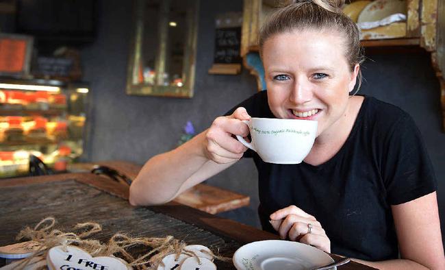 PAS IT ON: Cafe owner Sharla Watson has had a great response to 'suspended coffees.'. Picture: Renee Albrecht