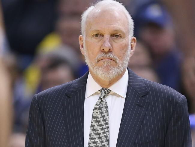 INDIANAPOLIS, IN - FEBRUARY 09: Gregg Popovich the head coach of the San Antonio Spurs with a victory tonight against the Indiana Pacers would give him 1,000 for his NBA career at Bankers Life Fieldhouse on February 9, 2015 in Indianapolis, Indiana. NOTE TO USER: User expressly acknowledges and agrees that, by downloading and or using this Photograph, user is consenting to the terms and conditions of the Getty Images License Agreement. Andy Lyons/Getty Images/AFP == FOR NEWSPAPERS, INTERNET, TELCOS & TELEVISION USE ONLY ==