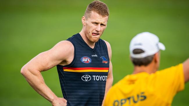 Reilly O’Brien at Adelaide Crows training. Picture: Tom Huntley