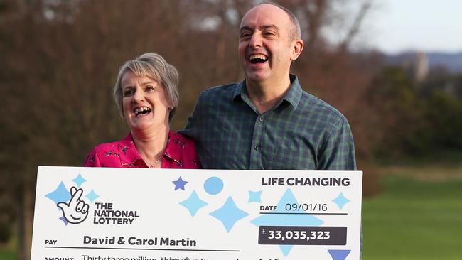 Life will look a little different for lotto winners David and Carol Martin. Picture: Andrew Milligan/PA Wire