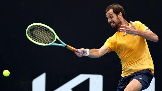 France’s Richard Gasquet is not the first tennis player to succumb to ‘white line fever’. (Photo by Martin KEEP / AFP) /