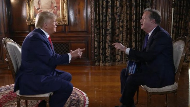 Donald Trump stormed out of an interview with Piers Morgan in a massive row over the “stolen” US presidential election.