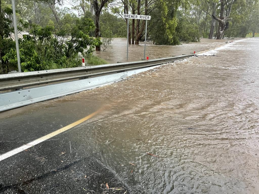 The Bremer River at Ipswich. Picture: ABC News