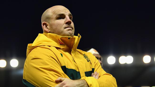 EDINBURGH, SCOTLAND – NOVEMBER 25: Stephen Moore of Australia looks on after the international match between Scotland and Australia at Murrayfield Stadium on November 25, 2017 in Edinburgh, Scotland. (Photo by Dan Mullan/Getty Images)