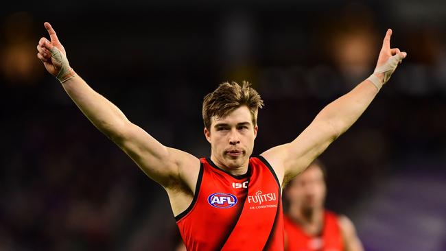 Zach Merrett will not be part of Essendon’s 2020 leadership group. Picture: Daniel Carson/AFL Photos)