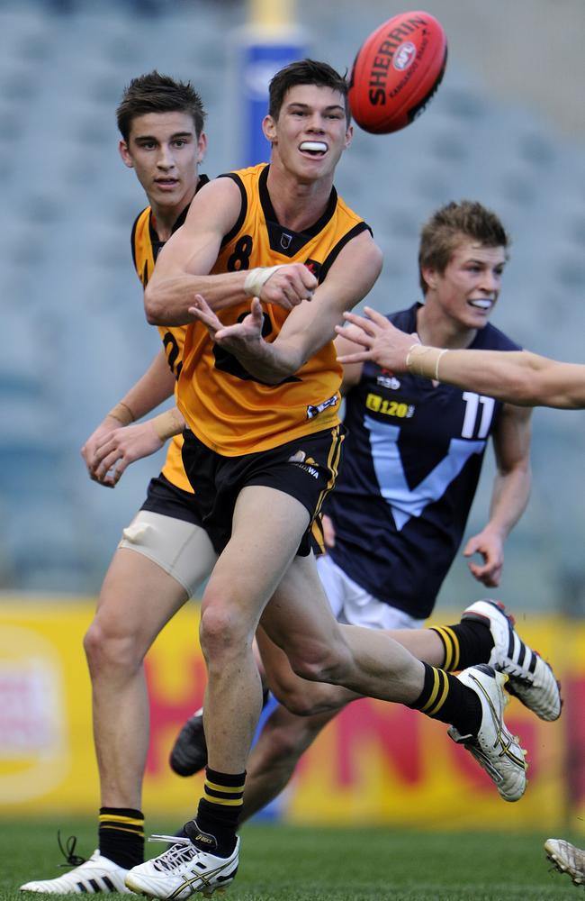 A young O’Meara playing for Western Australia at the Under 18 championships.