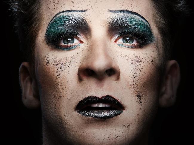 Hugh Sheridan made up as Hedwig, from Hedwig and the Angry Inch.
