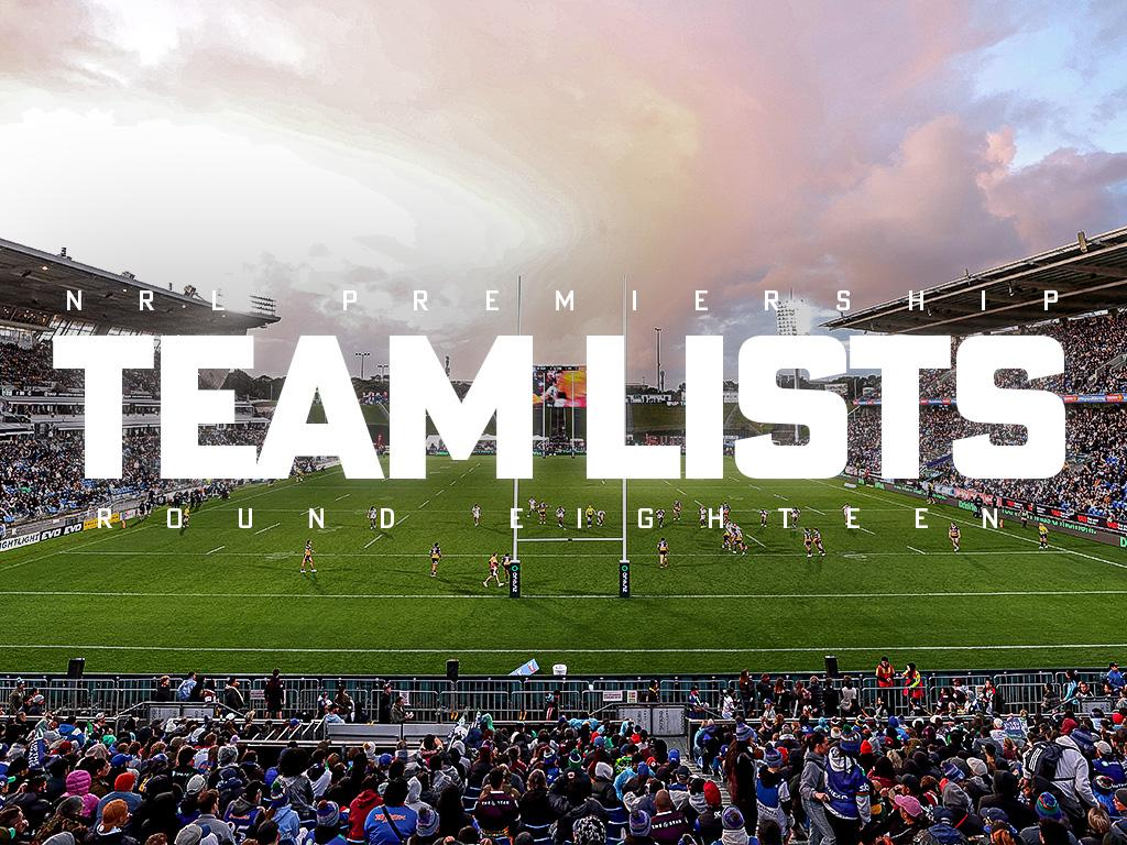 Round 18 Team Lists release.