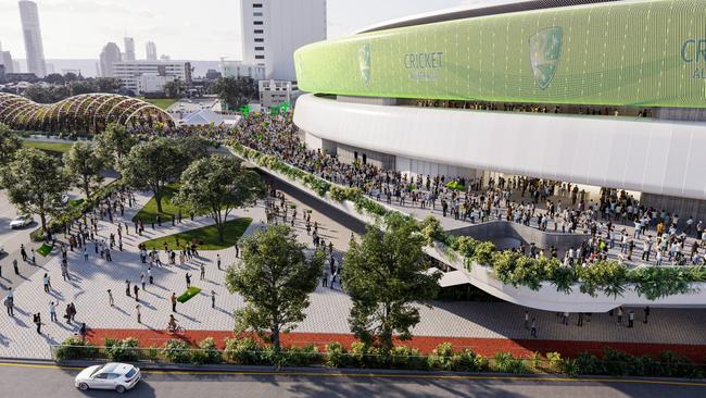 Artistic render of the revitalisation of Woolloongabba. Image supplied by the Department of the Premier and Cabinet.