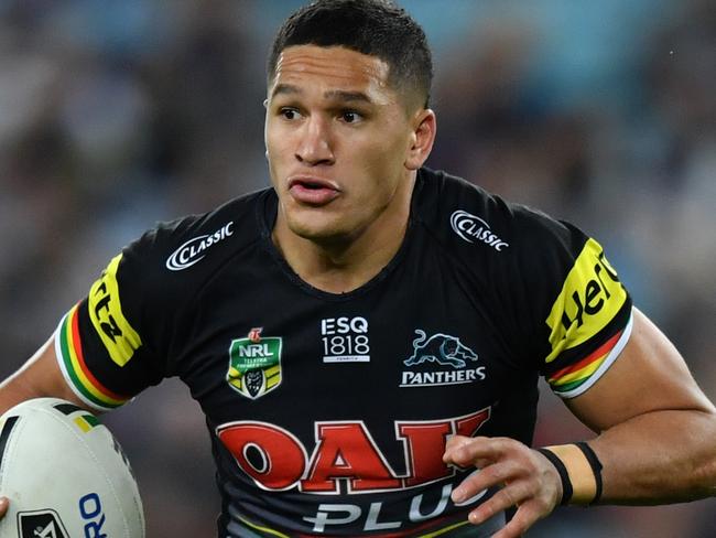 Dallin Watene-Zelezniak of the Panthers during the Elimination Final between the Penrith Panthers and the Warriors in Week 1 of the NRL Finals Series at ANZ Stadium in Sydney, Saturday, September 8, 2018. (AAP Image/Joel Carrett) NO ARCHIVING, EDITORIAL USE ONLY