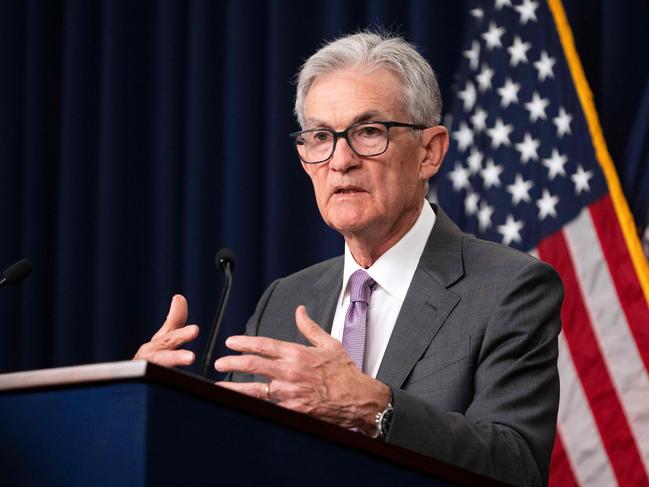 (FILES) US Federal Reserve Chairman Jerome Powell speaks during a news conference after a Federal Open Market Committee meeting at the Federal Reserve in Washington, DC, on July 31, 2024. Powell said on August 23, 2024, that the "time has come" for the US to start cutting interest rates, adding that his "confidence has grown" that the battle against inflation is on track. "The time has come for policy to adjust," he said in a keynote speech at the Jackson Hole Economic Symposium in Wyoming, according to prepared remarks. (Photo by ROBERTO SCHMIDT / AFP)