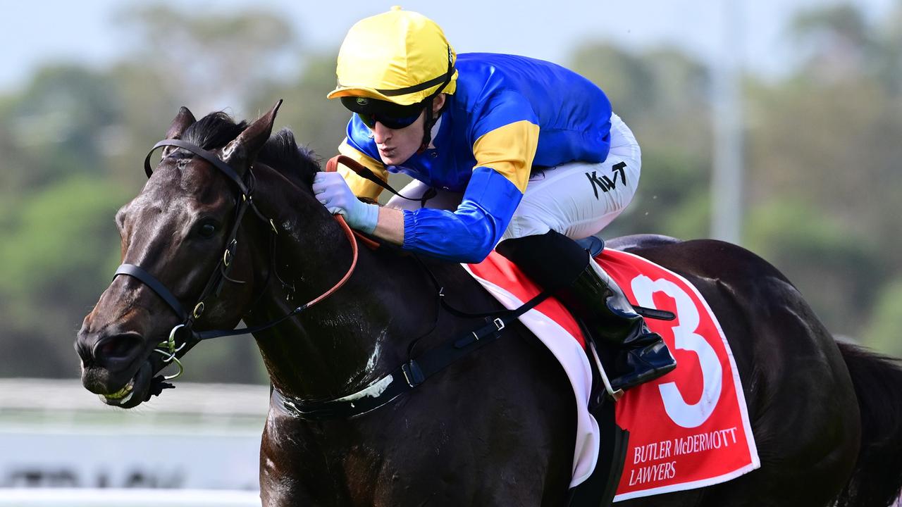 Kyle Wilson-Taylor rides Punch Lane to victory for trainers Anthony and Sam Freedman at Sunshine Coast on Saturday. Picture: Grant Peters/Trackside Photography