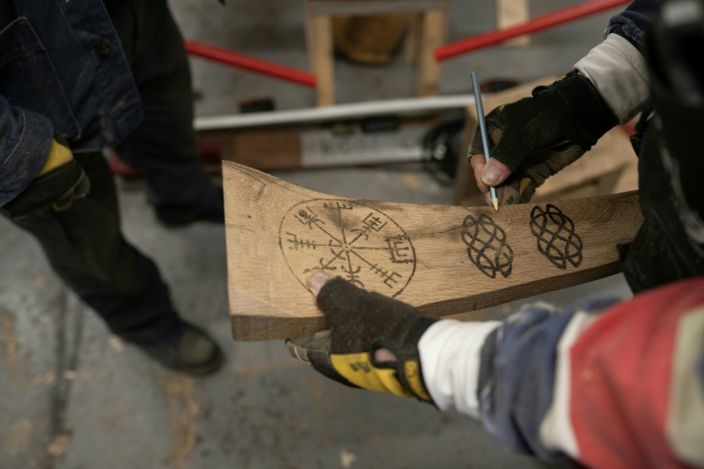 UK military vets rebuild lives carving Viking longboat