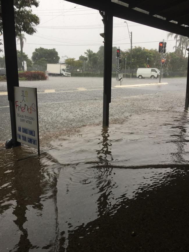 Flooding has been a problem outside the shops in the past.