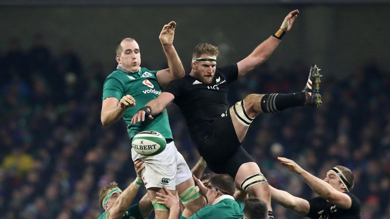 Ireland's lock Devin Toner (L) has been surprisingly left out of Joe Schmidt’s squad.