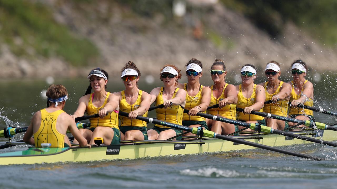 Australia’s women’s eight at the 2019 World Rowing Championships in Austria. Picture: Naomi Baker/Getty Images