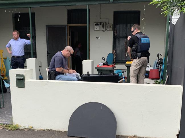 Officers began their search in Lilyfield about 7am, not leaving until noon.