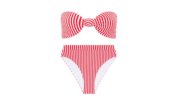 Fella x Maggie Marilyn Hunter swim top and Hubert swim bottom, $120-160 from fellaswim.com 