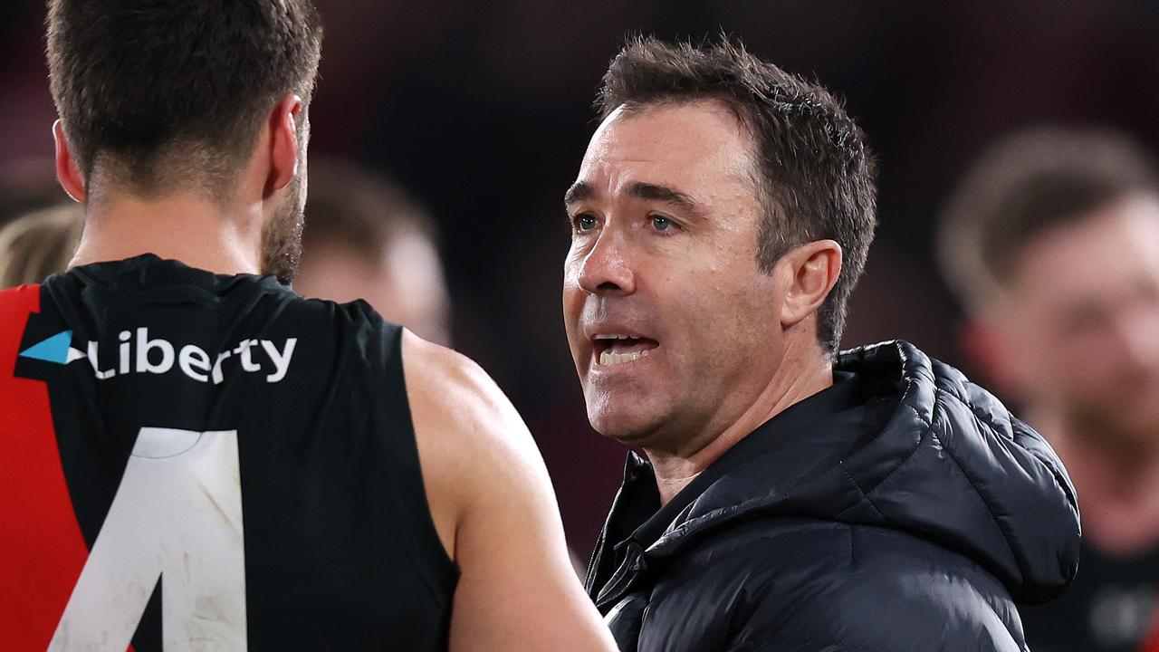 MELBOURNE, AUGUST 10, 2024: 2024 AFL Football - Round 22 - Essendon Bombers V Gold Coast Suns at Marvel Stadium. Brad Scott coach of the Bombers. Picture: Mark Stewart