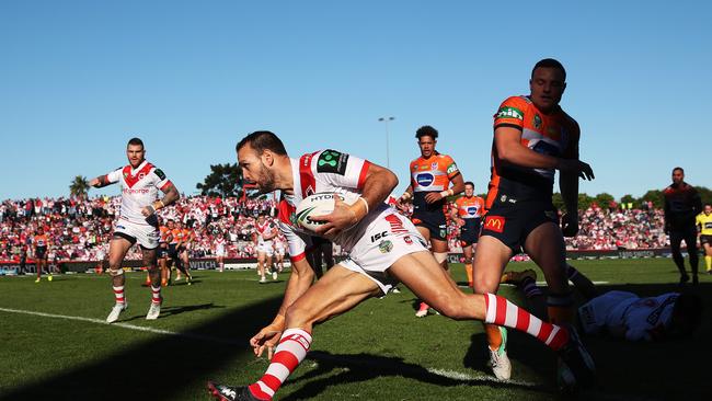 Nightingale ran in three tries on the left wing.