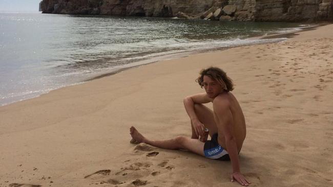 How can this sort of swimwear possibly be ok, but walking around in board shorts isn't? Picture: James Booth falling victim to Euro swimwear in Sagres...