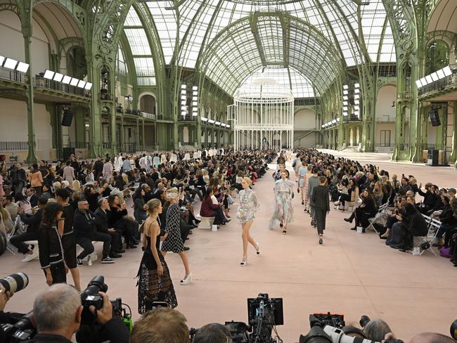 Models walk the runway during the Chanel Paris womenswear spring-summer 2025 show as part of Paris Fashion Week on October 01, 2024 in Paris, France. Picture: Getty Images