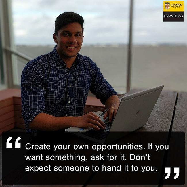 Mohamed Kamer Nilar Nizamdeen was an up-and-coming commerce graduate due to be promoted to junior project manager within the IT team at UNSW. Picture: Facebook