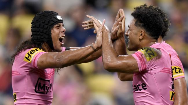 Jarome Luai, Paul Alamoti. Picture: NRL Imagery