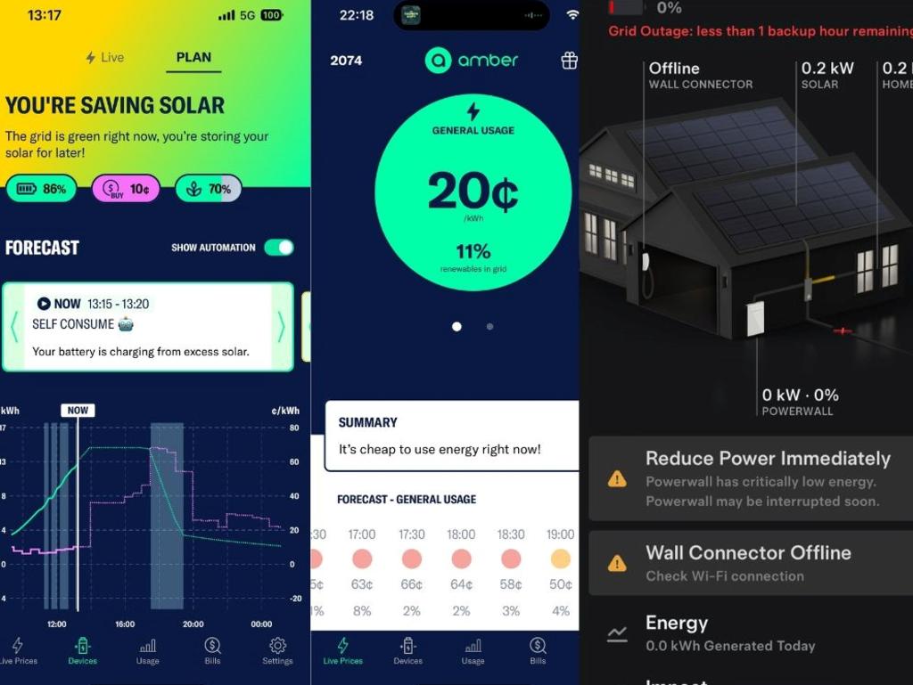 Mr Abbott keeps close tabs on his solar panels and battery.