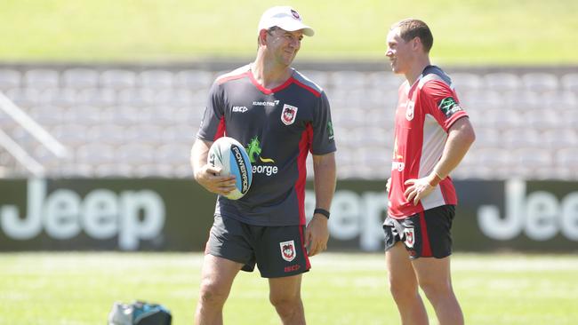 new coach- jason Demetriou ( in grey). Dragons training.