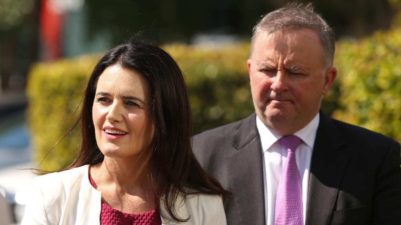 Labor’s candidate for Dickson Ali France with now Opposition leader Anthony Albanese during the 2019 election campaign. Picture: Lyndon Mechielsen/The Australian