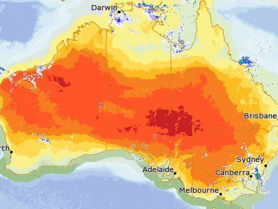 If you think it's warm now, just wait until the weekend's temperatures kick in. Picture: Bureau of Meteorology