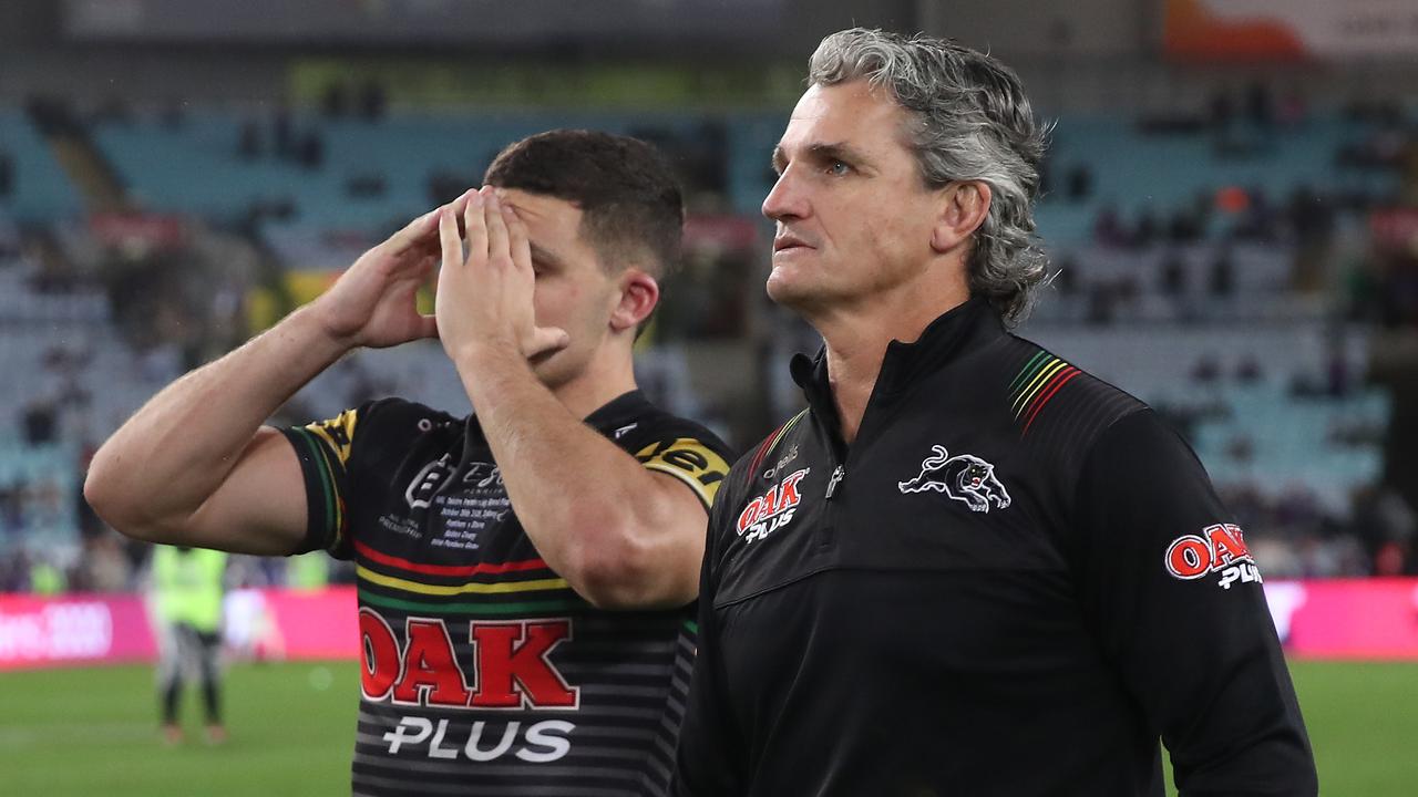 Nathan Cleary and his father Ivan are determined to go one better than last year when they lost the grand final to Melbourne. Picture: Cameron Spencer/Getty Images