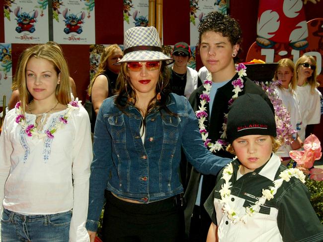 Lisa Marie Presleyand her children. Picture: Jim Smeal/Ron Galella Collection/Getty Images