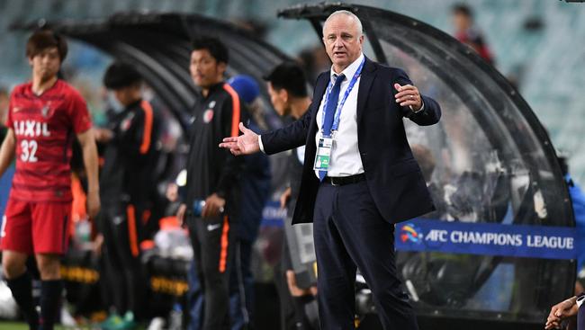 Head Coach Graham Arnold of Sydney during AFC Champions League Group H match between Sydney FC of Australia and Kashima Antlers of Japan at the Sydney Football Stadium in Sydney, Wednesday, March 7, 2018. (AAP Image/Brendan Esposito) NO ARCHIVING, EDITORIAL USE ONLY