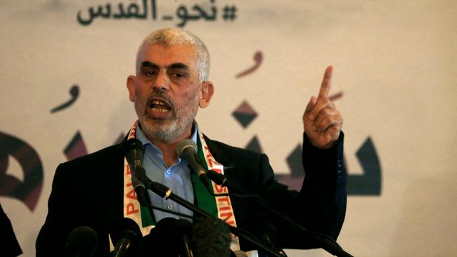 The all-out regional war on Israel that was dreamed of by Hamas’s Gaza chief Yahya Sinwar. Picture: Mohammed Abed/AFP