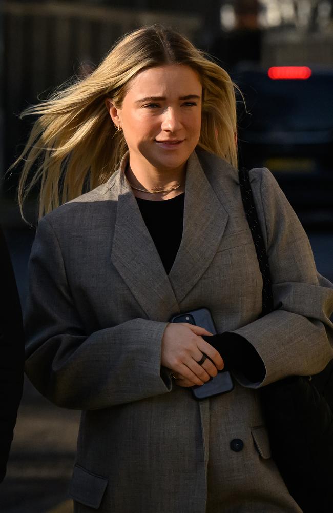 Kristie Mewis, the partner of Sam Kerr, arrives at Kingston Crown Court. Picture: Getty Images