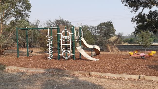 The existing playground located at the Uranquinty, Olympic Highway rest stop.