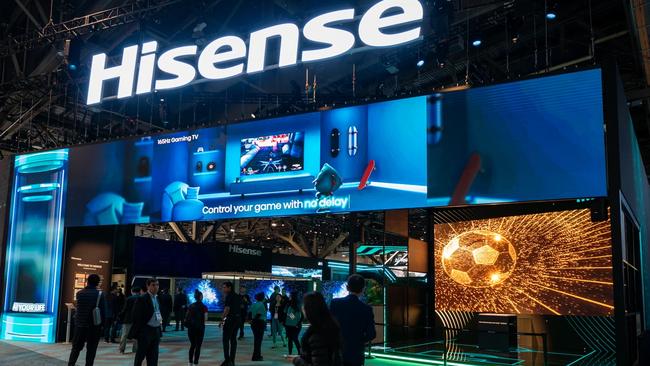 Hisense's booth at CES in the Las Vegas Convention Centre.